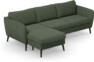 County - 3-sits soffa med flyttbar schäslong - Grön