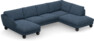 Madison Lux - 2-sits soffa med schäslong vänster och divan höger - Blå