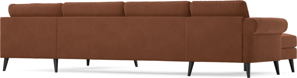 Bridge - 3-sits soffa med schäslong vänster och divan höger - Orange