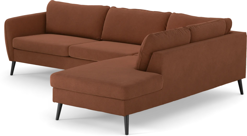 County - 2,5-sits soffa med divan höger - Orange