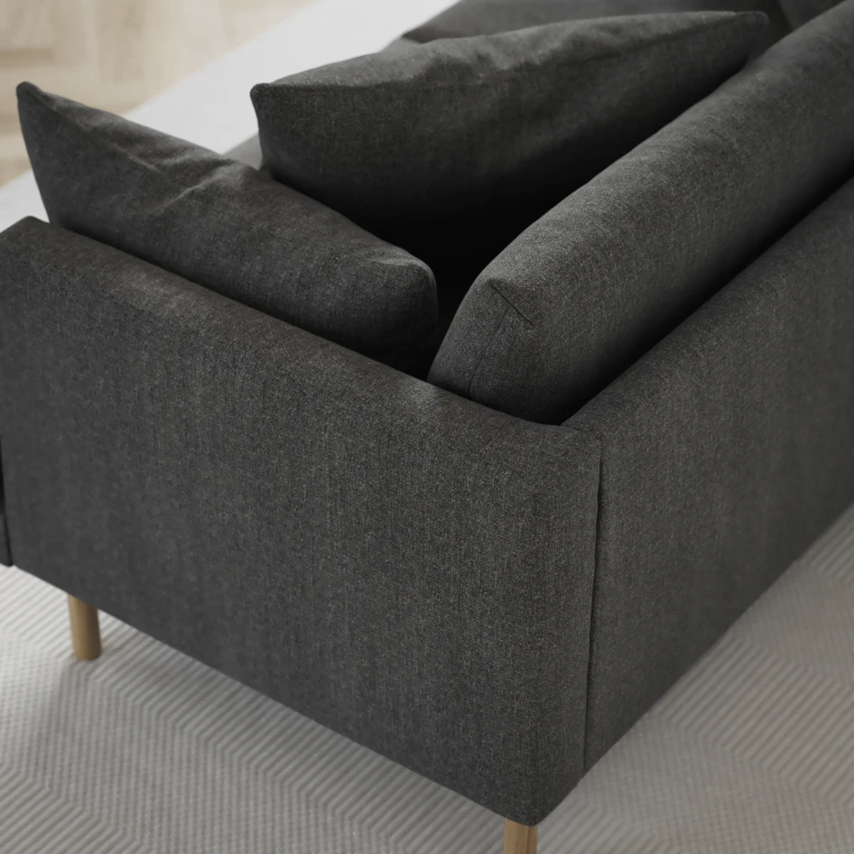 Harper - 3-sits soffa med divan höger - Grå