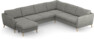 County - Hörnsoffa, 3+2-sits med schäslong vänster - Grå