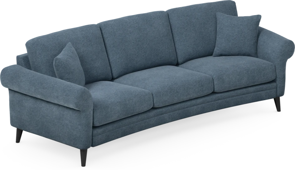 Eden - 3-sits soffa svängd - Blå