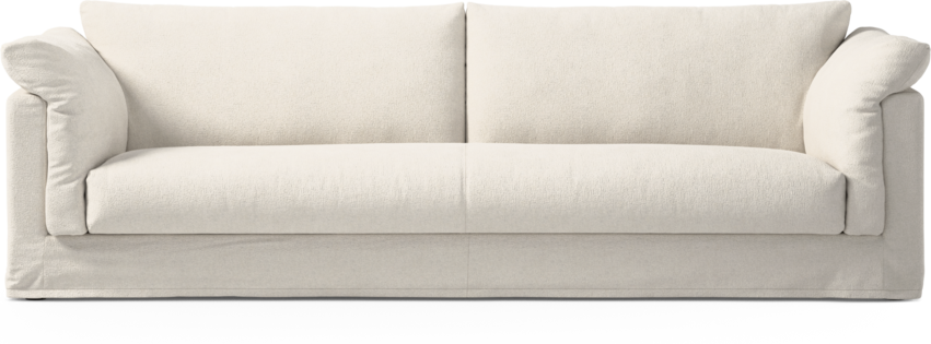 Cherrie - 4-sits soffa, hel dyna och kappa - Vit