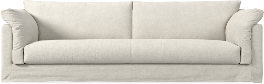 Cherrie - 4-sits soffa, hel dyna och kappa - Vit