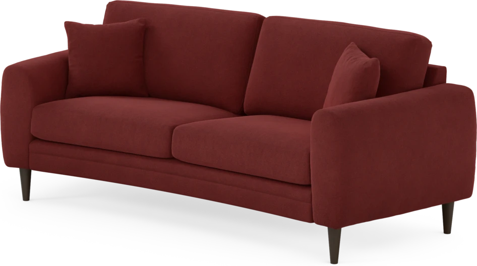 Eden - 2,5-sits soffa svängd - Röd