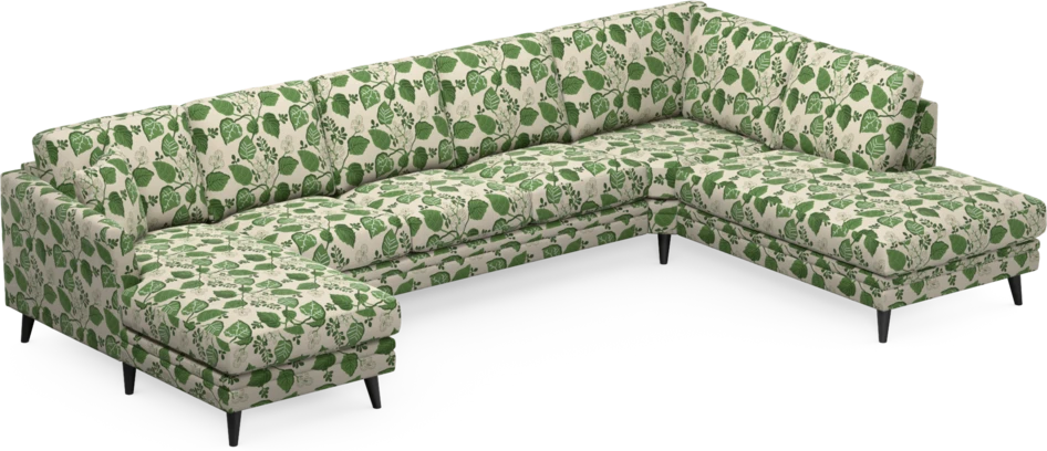 Eden - 3-sits soffa med schäslong vänster och divan höger - Flerfärgad