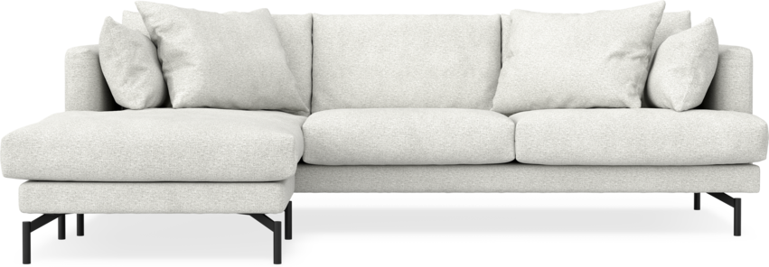 Harper - 3-sits soffa XL med schäslong vänster - Vit