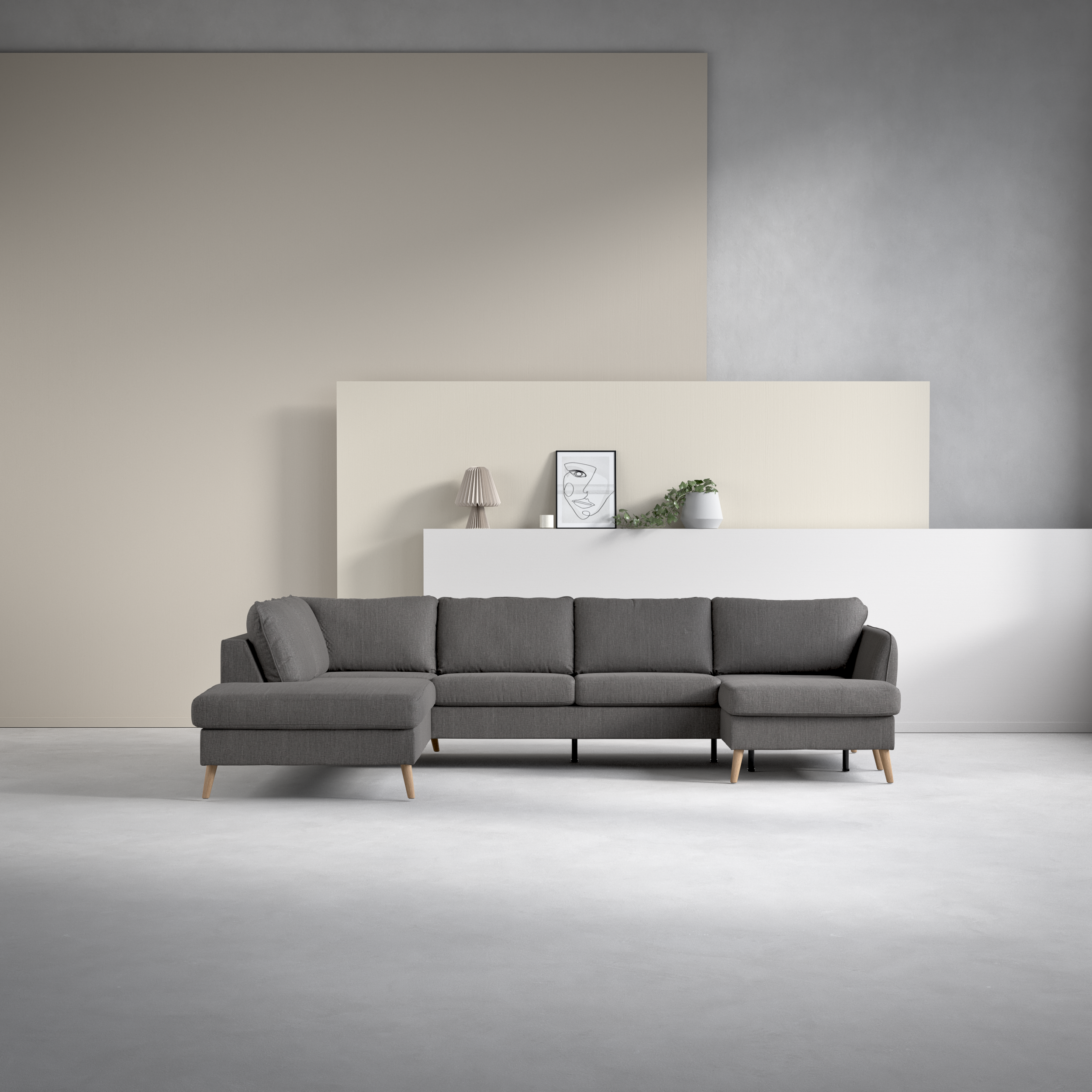County - 3-sits soffa med divan vänster och schäslong höger - inspiration