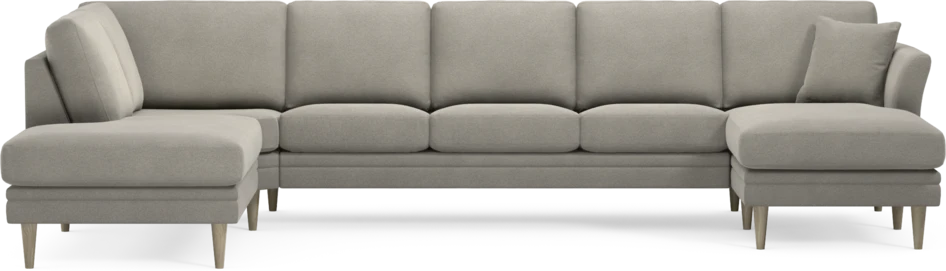 Eden - 3-sits soffa med divan vänster och schäslong höger - Grå