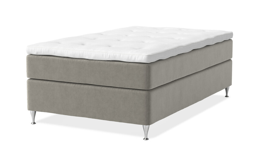 Sleep Delux - Kontinentalsäng, enkelsäng med bäddmadrass Dream Delux vit - Beige