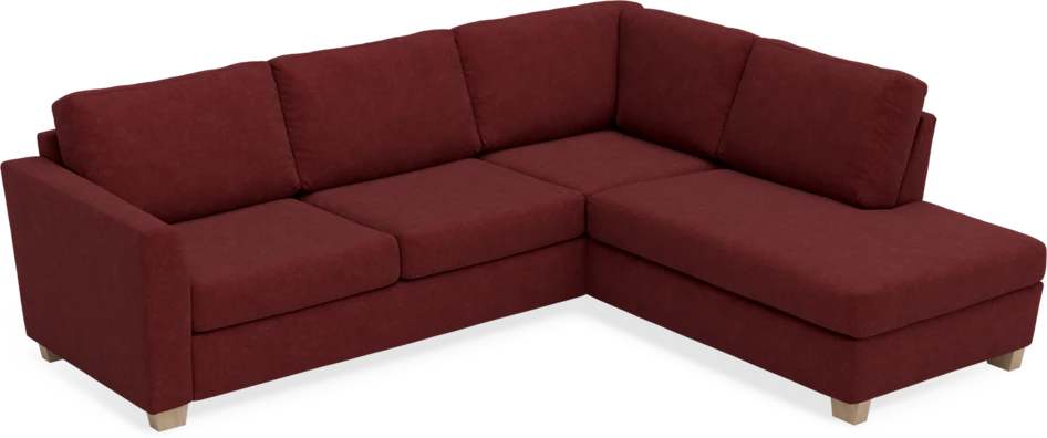 Friday - 2,5-sits soffa med divan höger - Rosa