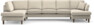 Eden - 3-sits soffa med divan vänster och schäslong höger - Beige