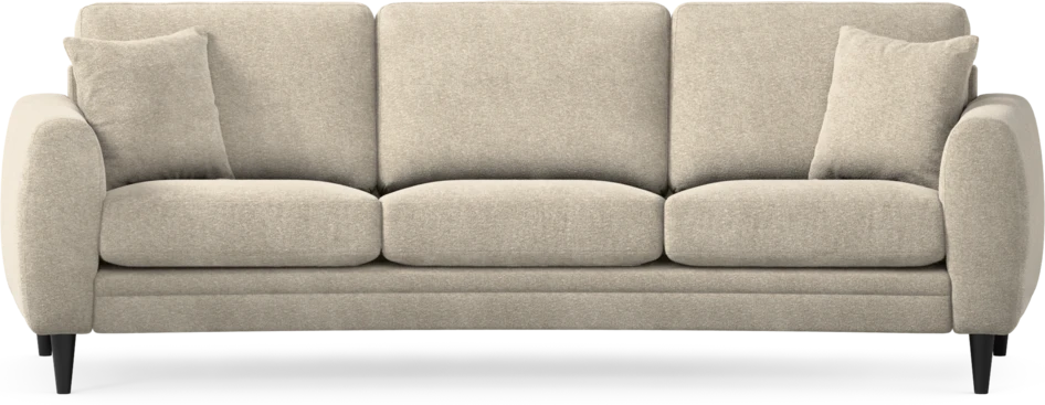 Eden - 3-sits soffa svängd - Beige