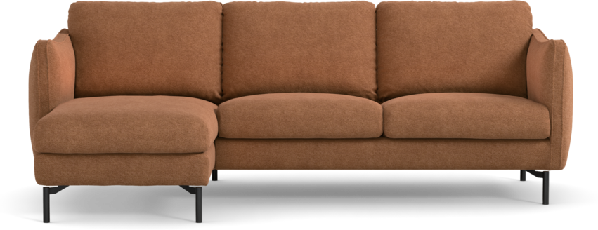 Madison Lux - 2-sits soffa med schäslong vänster - Orange