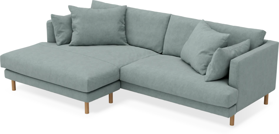 Harper - 4-sits med schäslong XL vänster - Grön