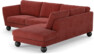 Madison - 2-sits soffa med divan höger - Rosa