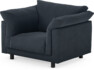 Cherrie - Fåtölj, fast klädsel - Blå