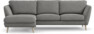 Madison Lux - 2-sits soffa med schäslong vänster - Grå
