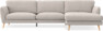 Nellie - 3-sits soffa med schäslong höger - Beige