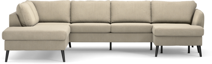 County - 3-sits soffa med divan vänster och schäslong höger - Beige