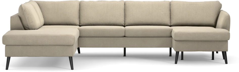 County - 3-sits soffa med divan vänster och schäslong höger - Beige