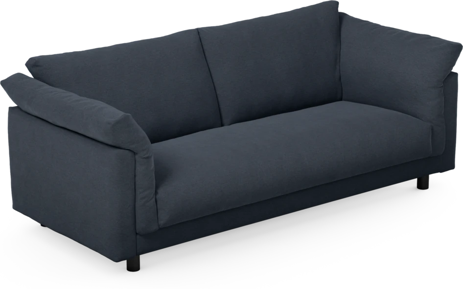 Cherrie - 2,5-sits soffa, hel dyna, fast klädsel - Blå