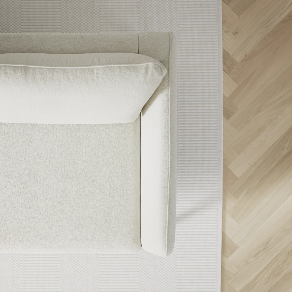 County - 3-sits soffa med divan höger - Vit