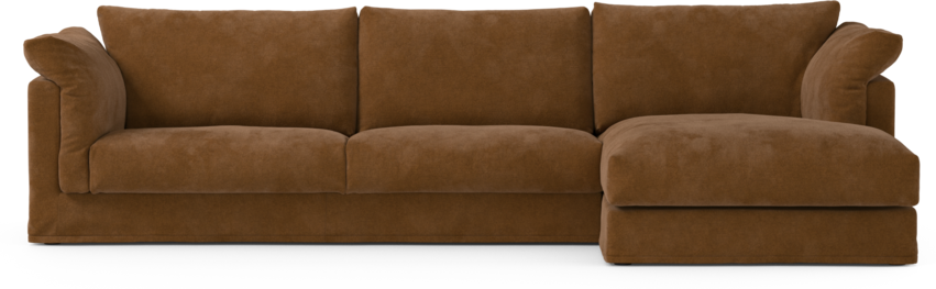 Cherrie Klädsel - 3-sits med schäslong höger - Orange