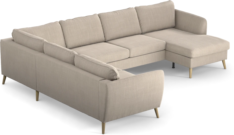 County - Hörnsoffa, 2+3-sits med schäslong höger - Beige