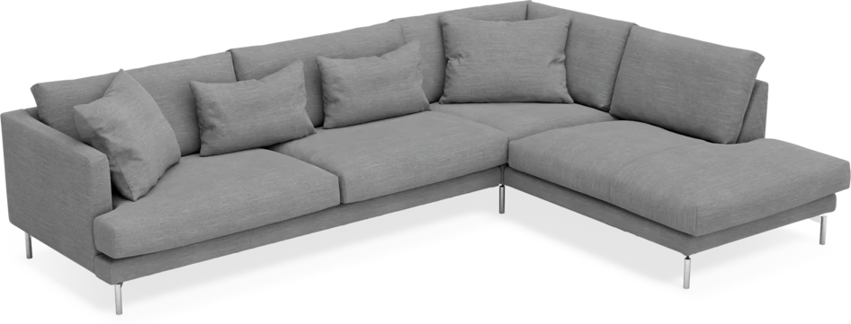 Harper - 3-sits soffa med divan höger - Grå