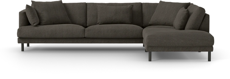 Harper - 3-sits soffa med divan höger - Brun