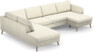County - 3-sits soffa med divan vänster och schäslong höger - Vit