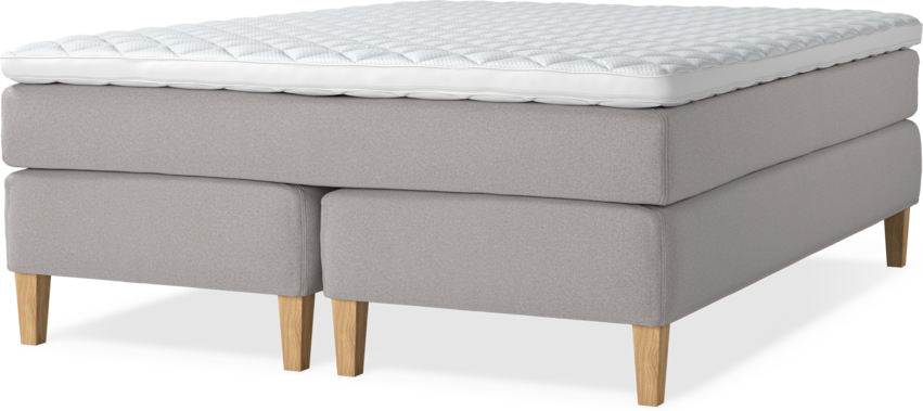 Delux Sense - Kontinentalsäng, dubbelsäng med bäddmadrass - Grå