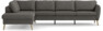 County - 3-sits soffa med divan vänster - Brun