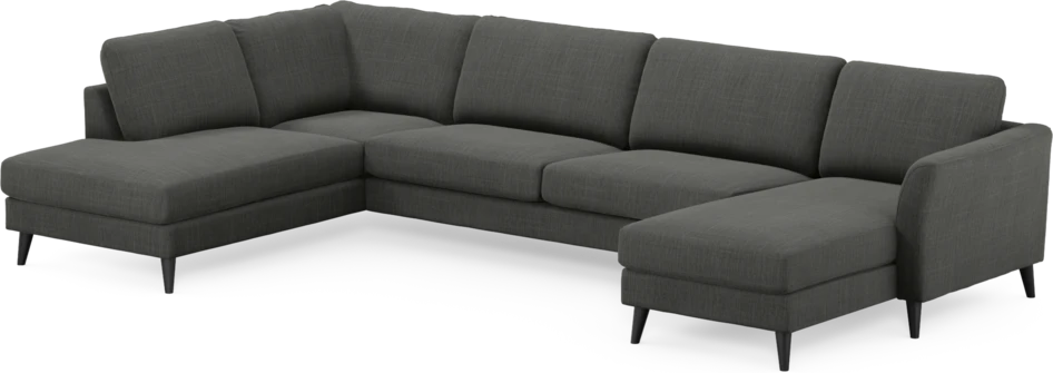 Bridge - 3-sits soffa med divan vänster och schäslong höger - Grå