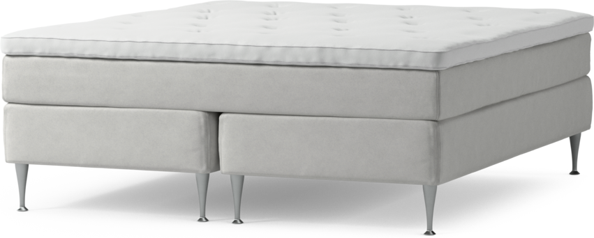 Delux Sense - Kontinentalsäng, dubbelsäng med bäddmadrass och sängben