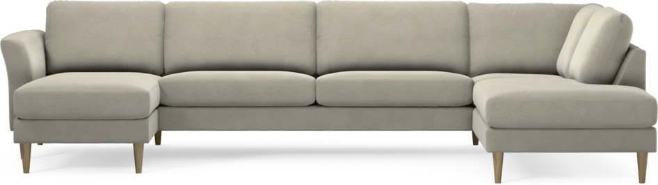 Bridge - 3-sits soffa med schäslong vänster och divan höger - Brun