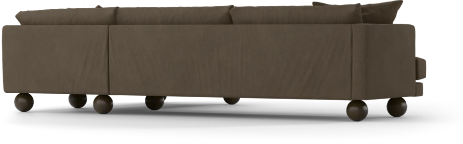 Harper - 3-sits soffa med divan höger - Brun