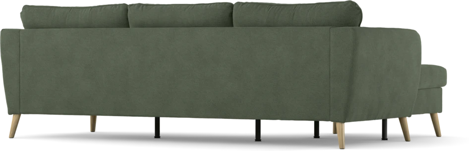 County - 3-sits soffa med flyttbar schäslong - Grön