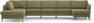 County - 4-sits soffa med divan vänster och schäslong höger - Grön