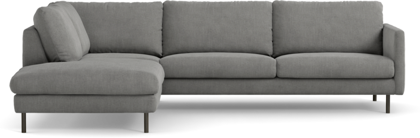 Madison Lux - 3-sits soffa med divan vänster - Grå