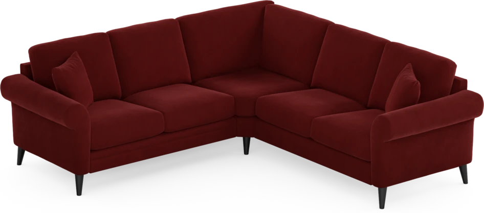 Eden - Hörnsoffa, 2+2-sits - Röd