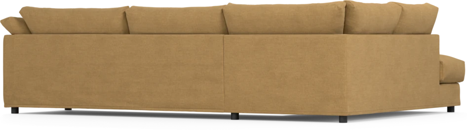 Cherrie - 3-sits soffa med divan vänster, med kappa - Gul
