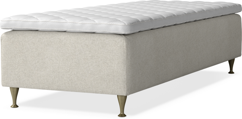 Delux Dream - Ramsäng, enkelsäng med bäddmadrass - Beige