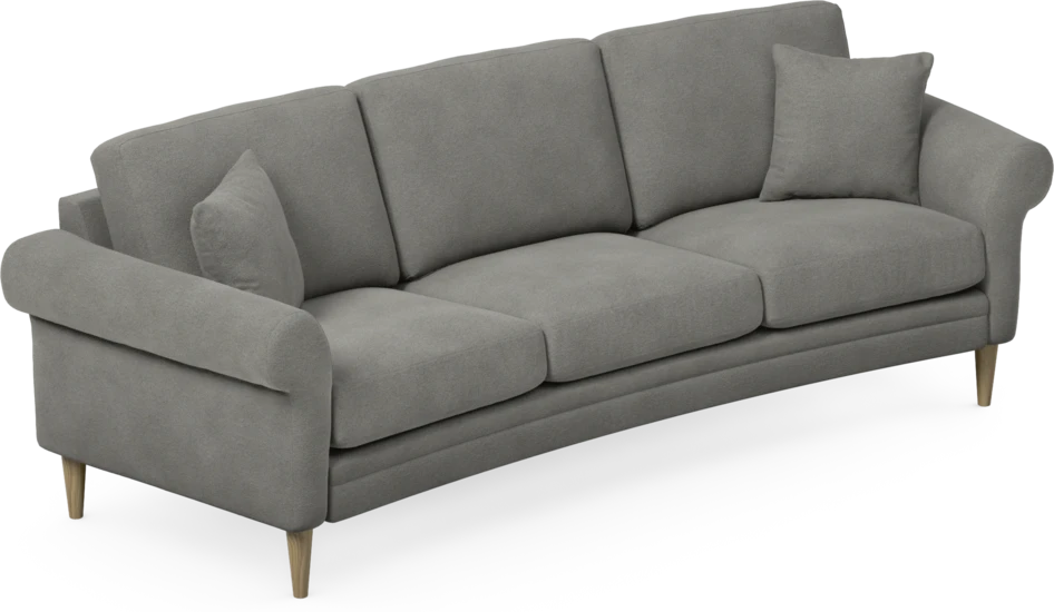 Eden - 3-sits soffa svängd - Grå