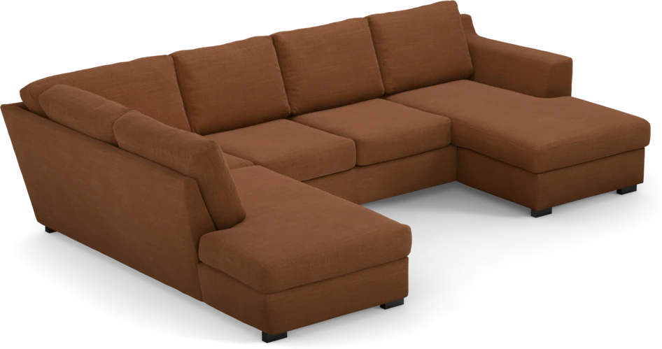 Friday - 3-sits soffa med divan vänster och schäslong höger - Orange