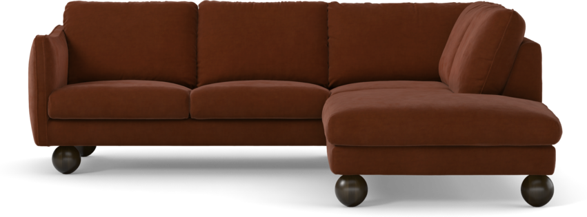 Madison Lux - 2-sits soffa med divan höger - Orange