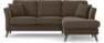 Eden - 2-sits soffa med schäslong - Brun