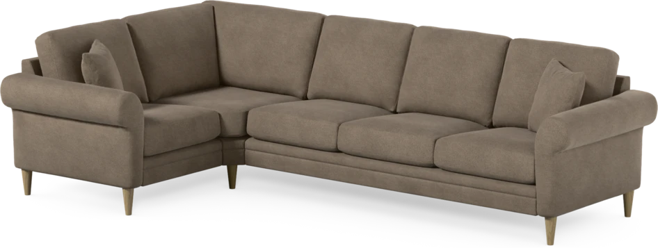Eden - Hörnsoffa, 1+3-sits - Brun